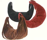 suede crescent bag